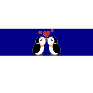 Cute Penguin Lovers Kissing Heart Valentine's Day Gift Bumper Sticker