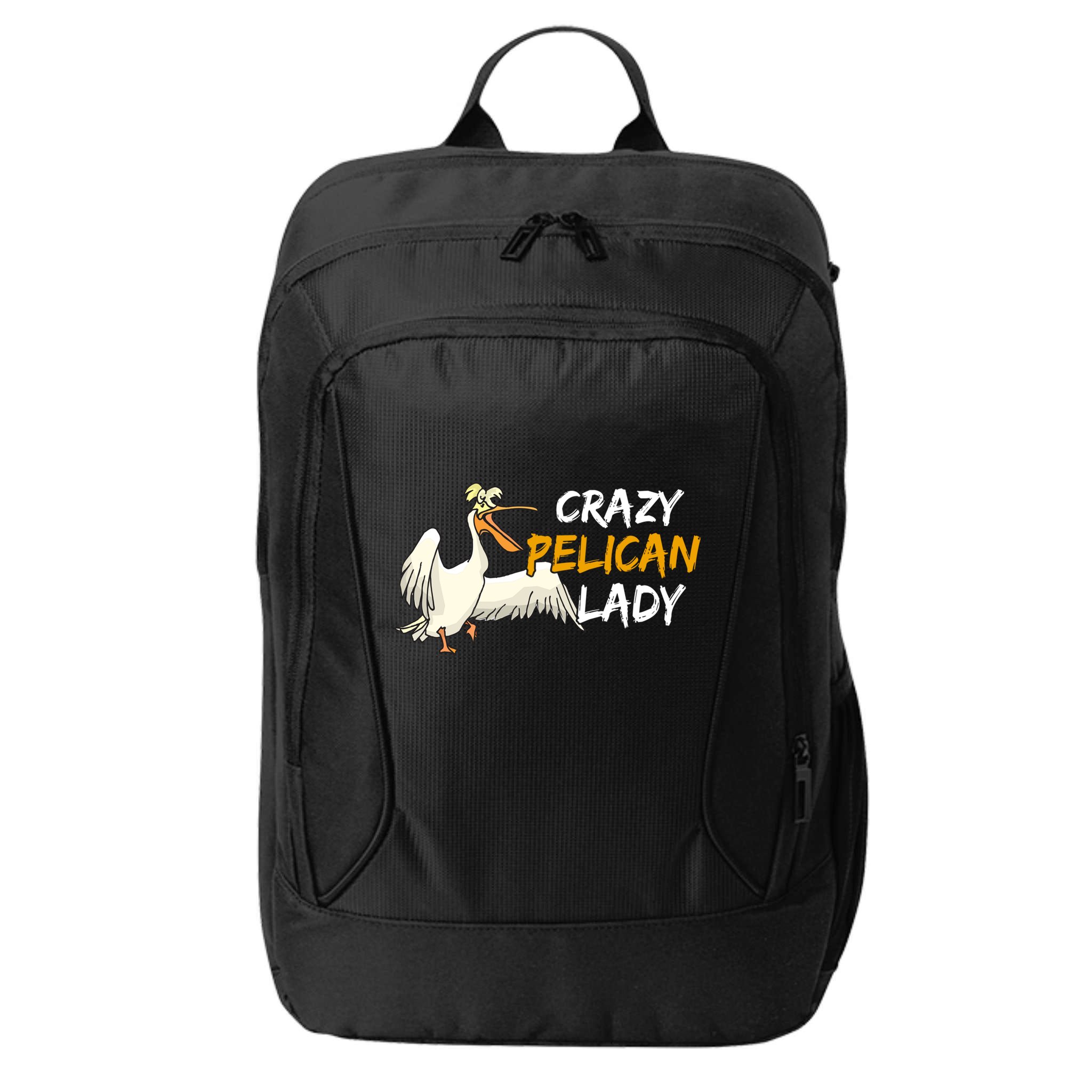 Crazy Pelican Lady Fnny Pelican Lover Gift National Bird Day Gift City Backpack