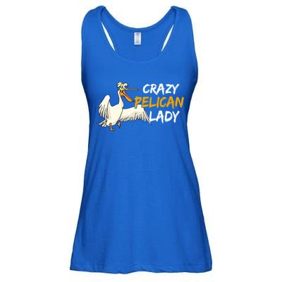 Crazy Pelican Lady Fnny Pelican Lover Gift National Bird Day Gift Ladies Essential Flowy Tank
