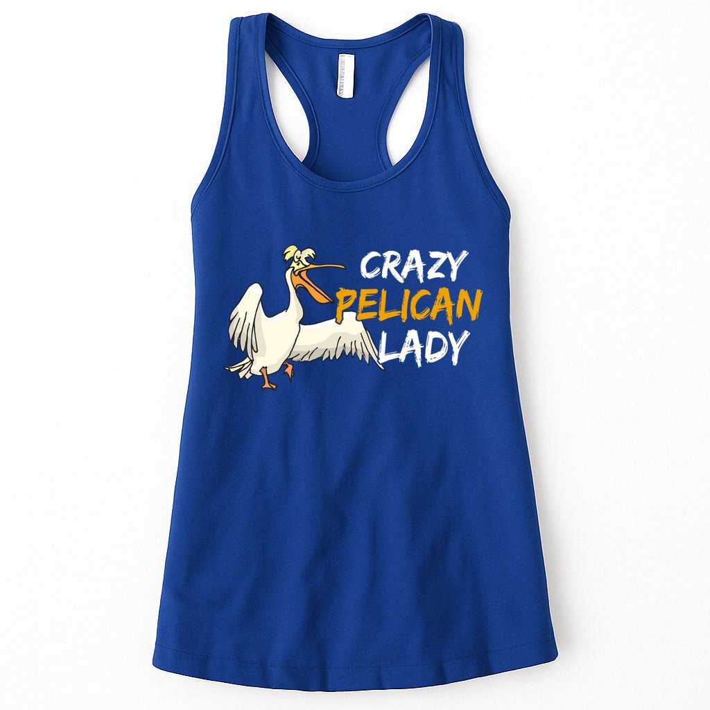 Crazy Pelican Lady Fnny Pelican Lover Gift National Bird Day Gift Womens Tank Top