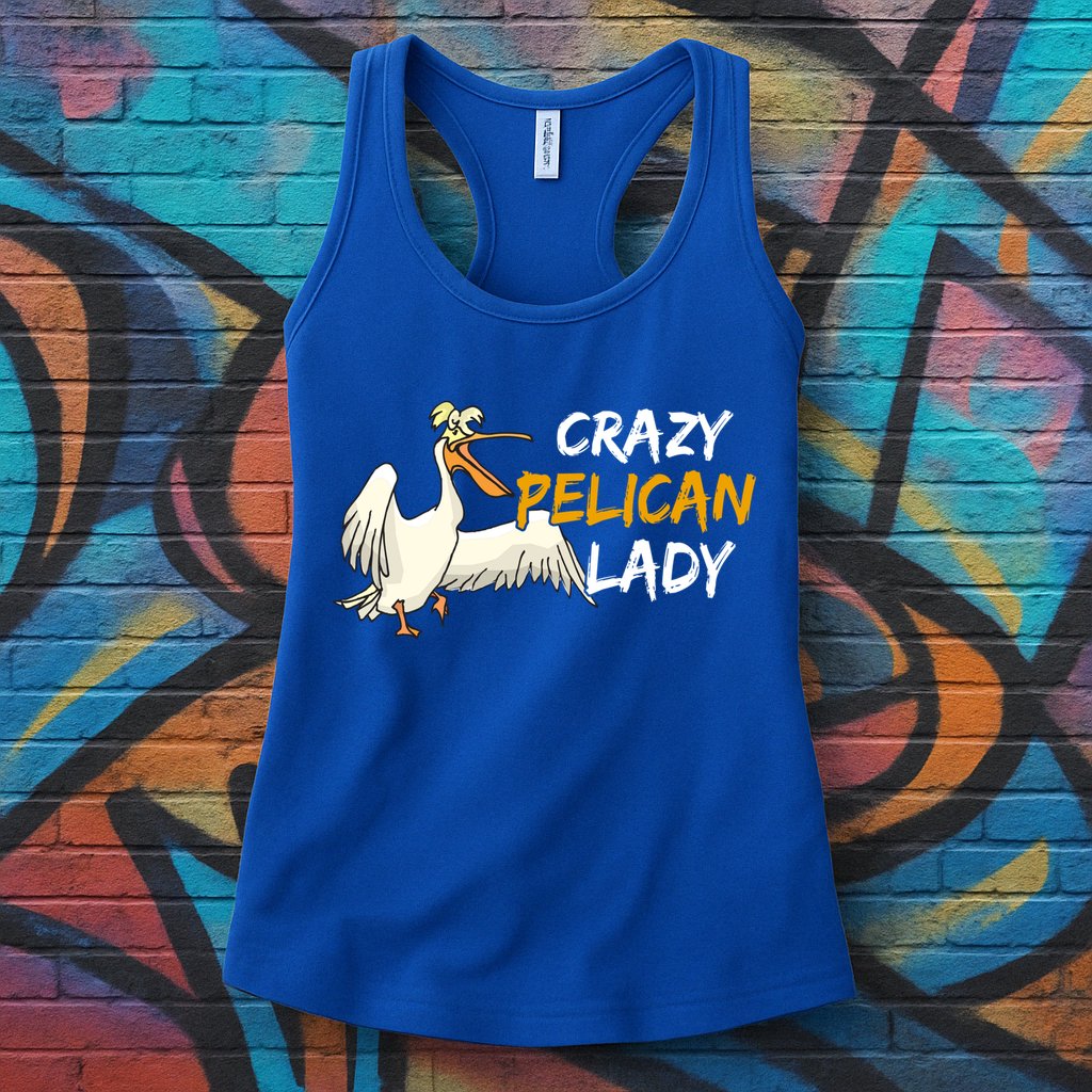 Crazy Pelican Lady Fnny Pelican Lover Gift National Bird Day Gift Womens Tank Top