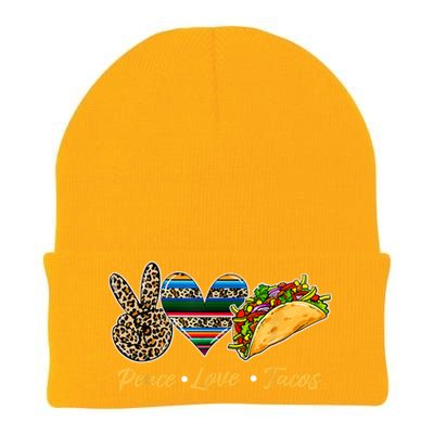 Cute Peace Love Tacos Cute Taco Tuesday Mexican Food Lovers Knit Cap Winter Beanie