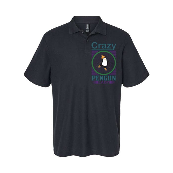 Crazy Penguin Lady Softstyle Adult Sport Polo