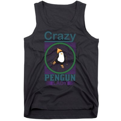 Crazy Penguin Lady Tank Top