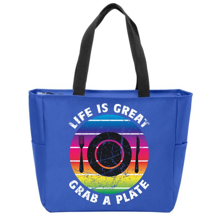 Chef Positivity Life Is Great Cruise Cruising Buffet Foodie Gift Zip Tote Bag