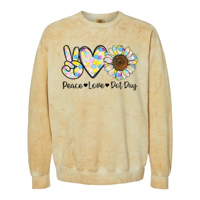 Colorful Peace Love International Dot Day Celebration Colorblast Crewneck Sweatshirt