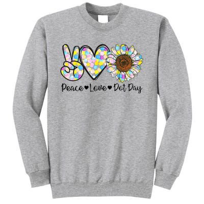 Colorful Peace Love International Dot Day Celebration Tall Sweatshirt