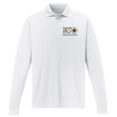 Colorful Peace Love International Dot Day Celebration Performance Long Sleeve Polo