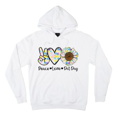 Colorful Peace Love International Dot Day Celebration Hoodie