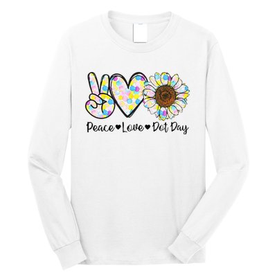 Colorful Peace Love International Dot Day Celebration Long Sleeve Shirt