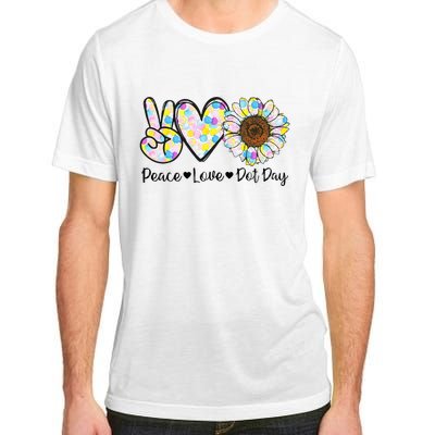 Colorful Peace Love International Dot Day Celebration Adult ChromaSoft Performance T-Shirt