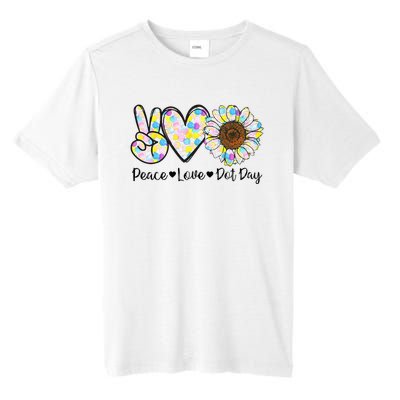 Colorful Peace Love International Dot Day Celebration Tall Fusion ChromaSoft Performance T-Shirt