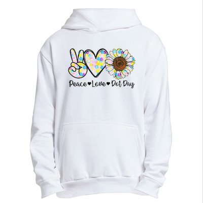 Colorful Peace Love International Dot Day Celebration Urban Pullover Hoodie