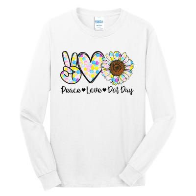 Colorful Peace Love International Dot Day Celebration Tall Long Sleeve T-Shirt