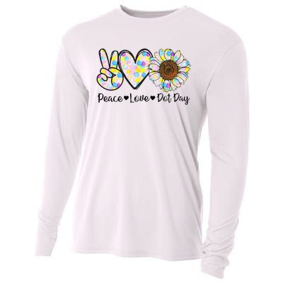 Colorful Peace Love International Dot Day Celebration Cooling Performance Long Sleeve Crew