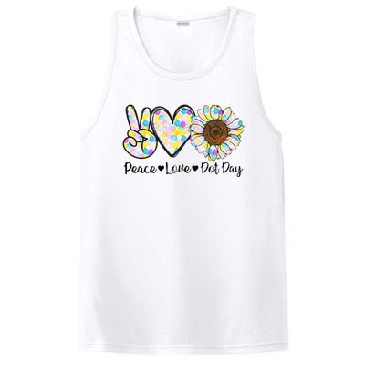 Colorful Peace Love International Dot Day Celebration PosiCharge Competitor Tank