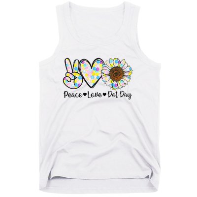 Colorful Peace Love International Dot Day Celebration Tank Top