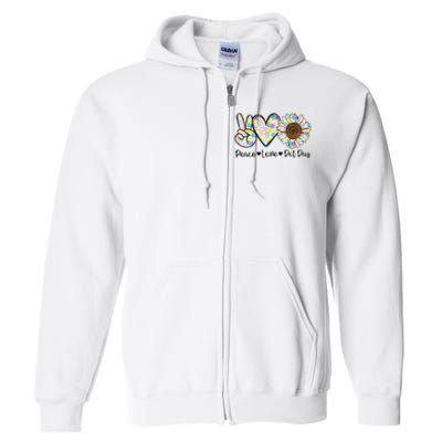 Colorful Peace Love International Dot Day Celebration Full Zip Hoodie