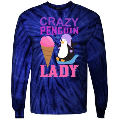 Crazy Penguin Lady Tie-Dye Long Sleeve Shirt