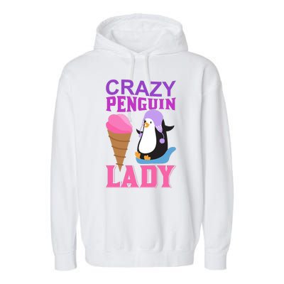 Crazy Penguin Lady Garment-Dyed Fleece Hoodie