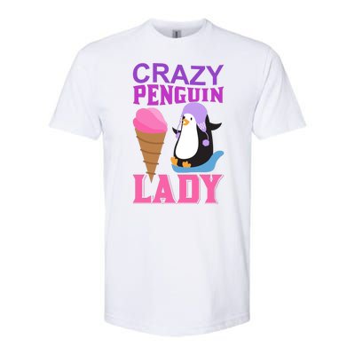 Crazy Penguin Lady Softstyle CVC T-Shirt