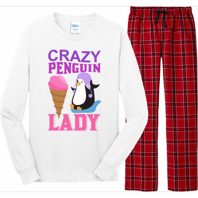 Crazy Penguin Lady Long Sleeve Pajama Set