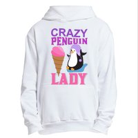 Crazy Penguin Lady Urban Pullover Hoodie