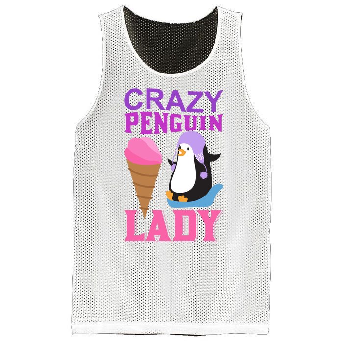 Crazy Penguin Lady Mesh Reversible Basketball Jersey Tank