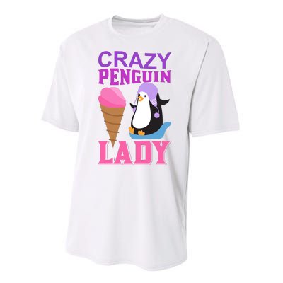 Crazy Penguin Lady Performance Sprint T-Shirt