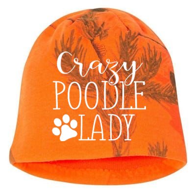 Crazy Poodle Lady Funny Poodle Gift For Poodle Lover Kati - Camo Knit Beanie