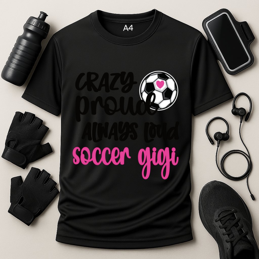 Crazy Proud Loud Soccer Gigi Soccer Player Gigi Funny Gift Cooling Performance Crew T-Shirt