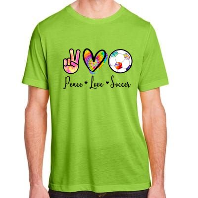 Cute Peace Love Soccer Adult ChromaSoft Performance T-Shirt