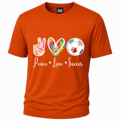 Cute Peace Love Soccer Cooling Performance Crew T-Shirt