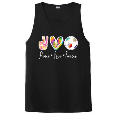 Cute Peace Love Soccer PosiCharge Competitor Tank