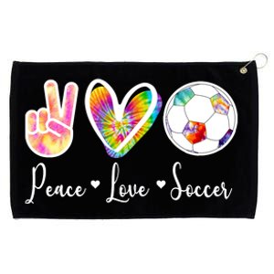 Cute Peace Love Soccer Grommeted Golf Towel