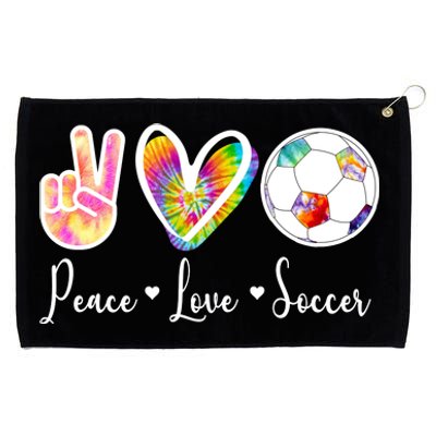 Cute Peace Love Soccer Grommeted Golf Towel