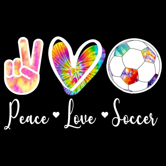 Cute Peace Love Soccer Zip Tote Bag