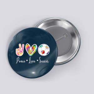 Cute Peace Love Soccer Button