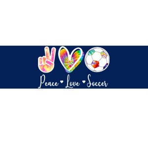 Cute Peace Love Soccer Bumper Sticker