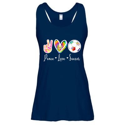 Cute Peace Love Soccer Ladies Essential Flowy Tank