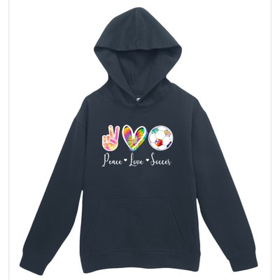 Cute Peace Love Soccer Urban Pullover Hoodie