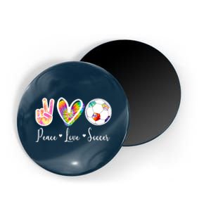 Cute Peace Love Soccer Magnet