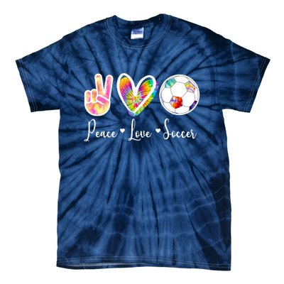 Cute Peace Love Soccer Tie-Dye T-Shirt