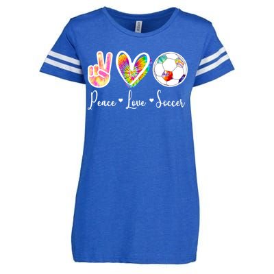 Cute Peace Love Soccer Enza Ladies Jersey Football T-Shirt