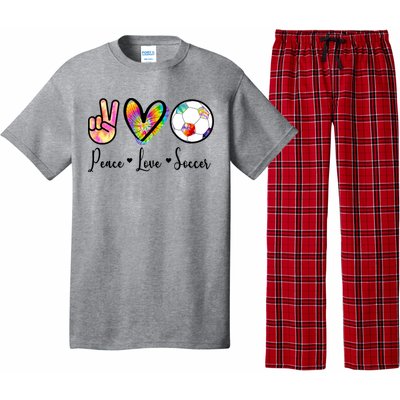 Cute Peace Love Soccer Pajama Set