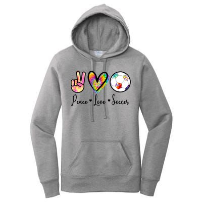 Cute Peace Love Soccer Women's Pullover Hoodie