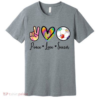 Cute Peace Love Soccer Premium T-Shirt