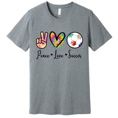 Cute Peace Love Soccer Premium T-Shirt