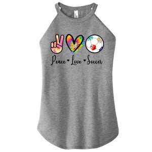 Cute Peace Love Soccer Women’s Perfect Tri Rocker Tank