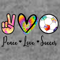 Cute Peace Love Soccer Womens T-Shirt